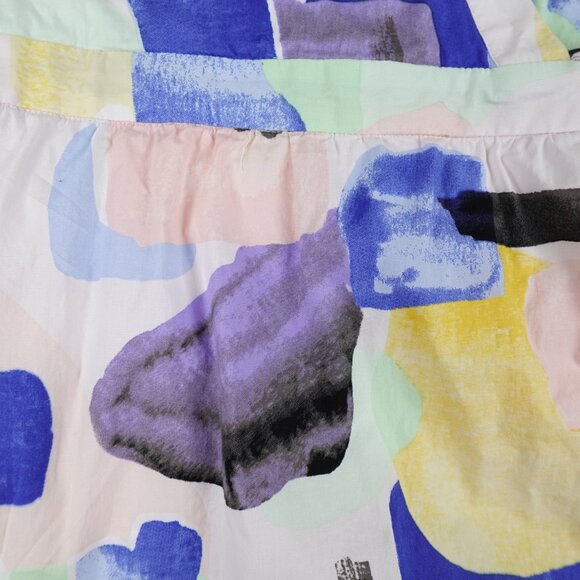 DKNY Abstract Print Balloon Sleeve Knee Length Dress - Picture 8 of 13